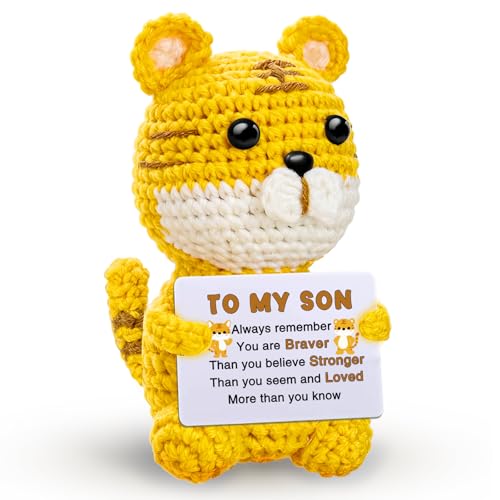 Son Stocking Stuffers Best Son Gifts Handmade Positive Crochet Tiger Gifts