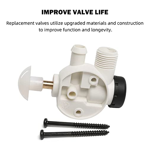 Image of RV Toilet Water Valve Assembly 385314349 Camper Trailer Toilet Repair Kit for Dometic Sealand EcoVac Vacuflush Pedal Flush Toilets Leak Resistant