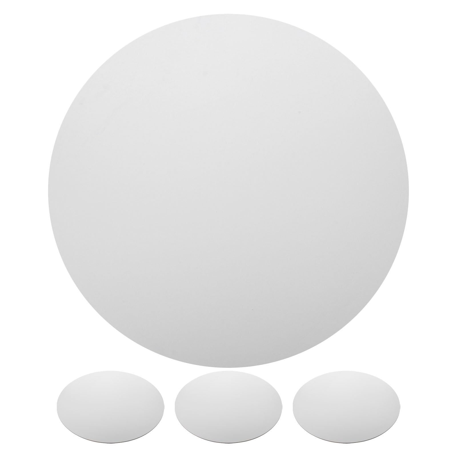 LALAFINA Lot de 4 Mini Toiles Rondes Blanches en Toile de Coton pour Peinture à L'huile, Résistantes la Déformation et Réutilisables, pour Débutants et Décoration Intérieure