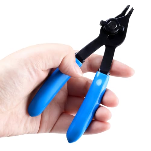 8MILELAKE 12pcs Snap Ring Plier Set, Heavy Duty Internal/External Circlip Pliers Kit, Retaining Ring Circlip C Clip Pliers Straight/Bent Jaw Tips for Automotive & Machinery Maintenance - Thumbnail 5