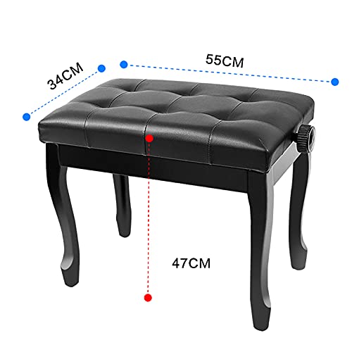 TEmkin Tabouret de Piano Banc de Piano réglable avec Coussin Doux Tabouret de Piano en Similicuir en Bois Banc de Clavier Construction en Bois Dur Massif pour la Pratique du Piano - Les Beatles, Paul McCartney, John Lennon, RIngo Starr, George Harrison TEmkin Tabouret de Piano Banc de Piano réglable avec Coussin Doux Tabouret de Piano en Similicuir en Bois Banc de Clavier Construction en Bois Dur Massif pour la Pratique du Piano – Image 6