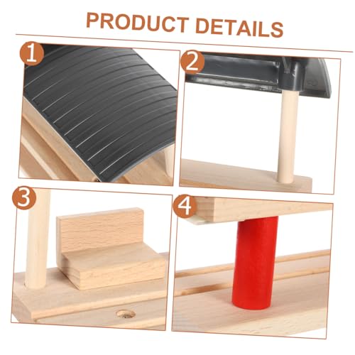 Quai de gare en bois double-deck SOIMISS beige, cadeau idéal pour circuit train - 4