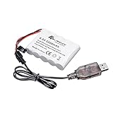 Limskey NiMH Receiver RX Battery with Hitec and SM-2P Plug 6.0V 2200mAh Rechargeable Battery Pack...