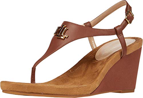 Lauren Ralph Lauren Womens Jeannie Wedge Sandal Polo Tan 10 B - Medium