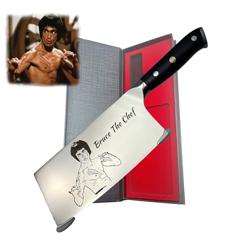 Image of Custom Chef Knife - Personalized Engraved 7 inch Cleaver, Corporate Gift, Real Estate Closing Gift, Retirement