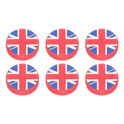 Abaodam 6pcs Silicone Tennis Racket Vibration Dampeners British Flag Tennis Racquet Absorbers Tennis Racket Strings Dampers for Tennis Players Home Decor