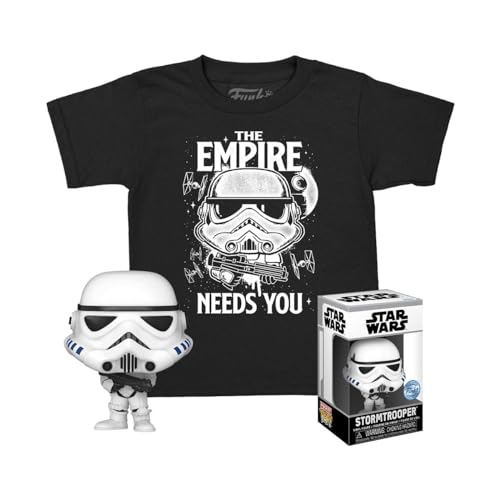 Funko Pocket POP! & Tee: SW - Stormtrooper - Extra - for Children and Kids - Extra Large - (XL) - Star Wars - T-Shirt - Clothes With Collectable Vinyl Minifigure - Gift Idea for Boys and Girls