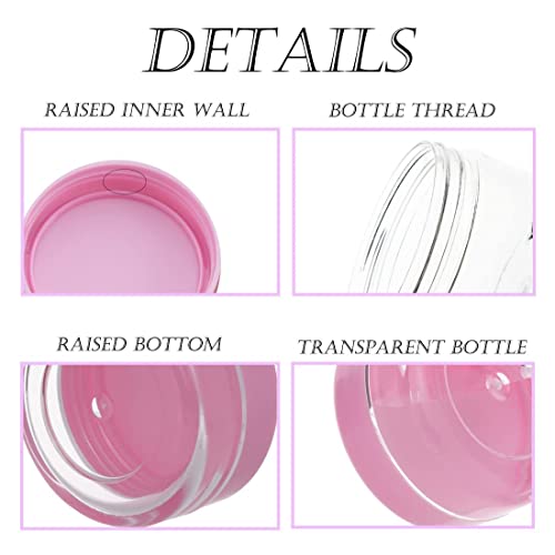 Image of 5 Gram Sample Containers with Lids, Mini Makeup Containers, Empty Plastic Travel Cosmetic Containers with Labels(200 Count, Pink Lid)