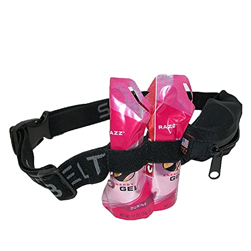 SPIbelt Loopgordel Performance Serie - grote tas met gellussen (zwart met blauwe ritssluiting) - Image 5