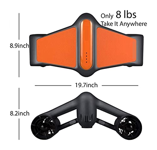 Onderwaterscooter met lange batterijduur, Elektrische 500W Zee Scooter 4.2MPH Dual Speed Onderwater Scooter 60 Minuten Duiken Zwemmen Apparatuur Onder Water Seascooter Gemakkelijk te dragen en te be - Image 7