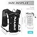 Running Vest for Women Men,Adjustable Chest Straps Runnings Hydration Vest with 1.5L Water Bladder,Lightweight Breathable Reflective Runnings Vest for Trail Running Hiking Black