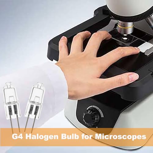 abulber Microscopes Bulb, G4 Halogen Bulb, 6V 20W Bi-Pin Base Halogen Light Bulb for School Science,Lab Biology Class,Home Microscope,Precision Instruments and Equipment,4 Pack. - Thumbnail 4
