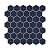 INNO STICKERS 1 Sheet Hexagon Peel and Stick Tile Backsplash,Waterproof Stick on Backsplash, 11.42" x 11.42" Self-Adhesive Marble Tiles for Kitchen,Bathroom,Bedroom, Navy Blue
