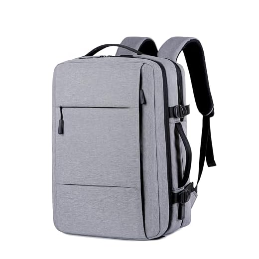 Mochila Notebook Masculina Reforçada Unisex Expansível Impermeável Antifurto Mochila Executiva Grande Para Viagem Bagagem de Mão Notebook 15,6 com Porta Carregamento USB (Cinza) (Cinza)