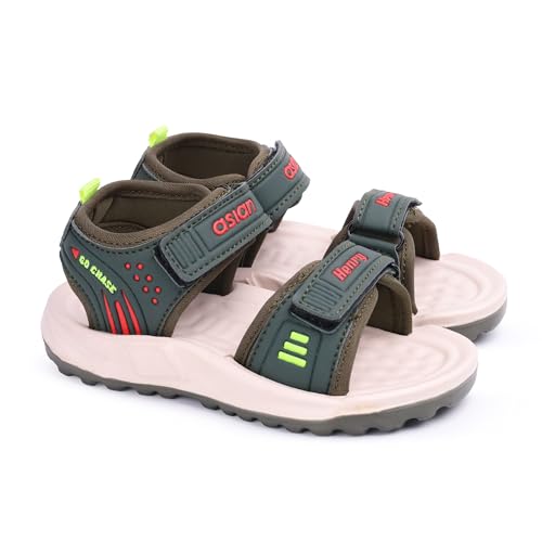 Image of ASIAN Henry-04 Kids Sandals with Dual Velcro Straps | Cushioned Footbed, Lightweight Sole, Open-Toe Casual Outdoor Sandals