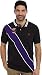 U.S. Polo Assn. Men's Diagonal Stripes Short Sleeve Pique, Black, X-Large