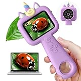 Microscope for Kids - Mini Pocket Kid's Microscope Handheld, 2.4' - 600X FHD Digital Microscope Educational Science Toys, Outdoor Toys for Kids Ages 4-8 8-12, Boys & Girls Christmas Birthday Gifts