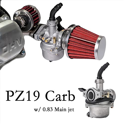 JMCHstore Stage 2 Performance Mainfold Kit for Predator 79cc 3HP Engine, Coleman CT100U CC100X 98cc, Massimo MB100 Mini Bike, Slide Carb Adapter 154F 3.0 hp Engine Parts, Red - Thumbnail 5