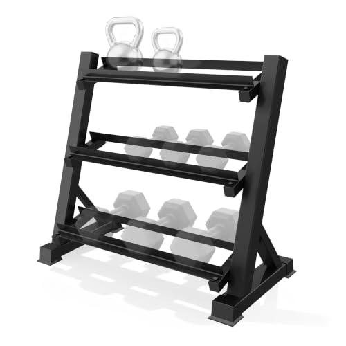 3-Tier Dumbbell Rack Multilevel Storage