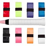 SOFPLATE 8 Packung 8 Farben Pickleball Paddel Griffband Tennisschläger Griffband PU Leder Bunt rutschfest Perforiert Saugfähig Overgrip Ersatzwickelrollen Für Badminton Pickleball Tennispaddel
