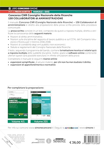 Concorso Cnr Consiglio Nazionale Delle Ricerche 138 Collaboratori Di Amministrazione - Teoria E Quiz - 2
