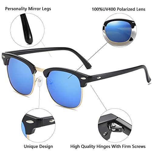Image of Retro Semi Rimless Sunglasses Half Frame UV400 Glasses for Men And Women