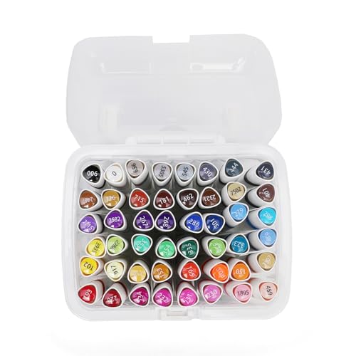 Image of Neomate Alcohol Markers Set | 48 Colors Double-Tipped Chisel & Fine Alcohol-Based Markers | Non-Toxic For Kids & Adults | Ideal For Coloring, Illustration & Art Class Multicolor