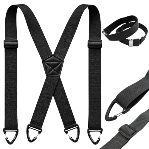 Liuliushun Bretelles Homme Larges Travail Réglable, 3,8 x 76-125 cm long