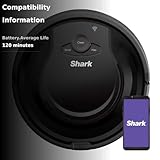 Shark ION Robot Vacuum for Carpet AV751 Wi-Fi Connected, 120min Runtime, Works with Alexa, Black
