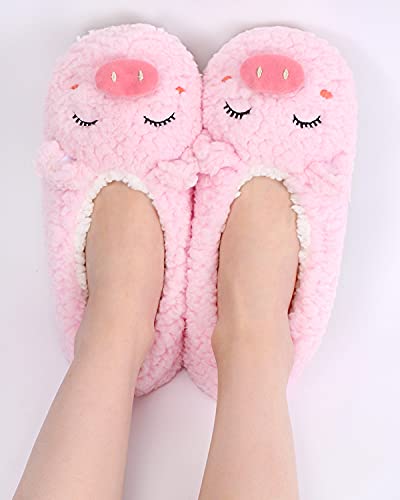 Chaussons cochon mignons et chauds avec semelle antidérapante pour la maison
