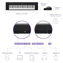 Yamaha Piaggero NP-15 Clavier numérique avec 61 touches et 15 voix instrumentales, léger et portable - Les Beatles, Paul McCartney, John Lennon, RIngo Starr, George Harrison Yamaha Piaggero NP-15 Clavier numérique avec 61 touches et 15 voix instrumentales, léger et portable – Image 6