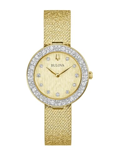 Bulova Damenuhr Quarz Champagne Goldfarben 98L321