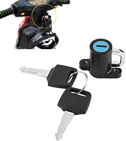 Miniatura 6 de Keenso Cerradura para casco de motocicleta, aleación de aluminio, gancho colgante con 2 llaves, popular