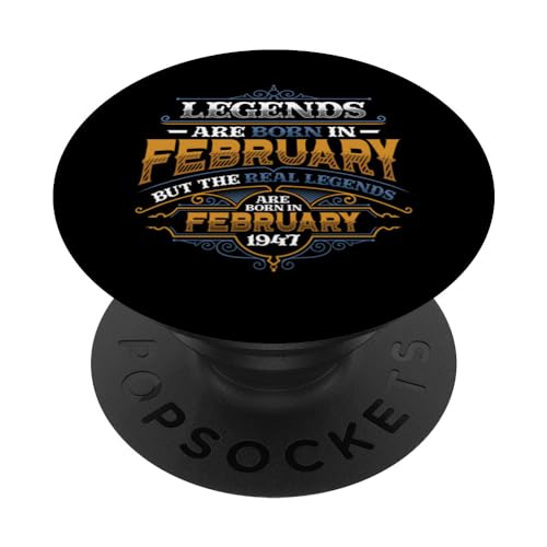 Las leyendas nacen en febrero de 1947 cumpleaños de los hombres PopSockets PopGrip Intercambiable