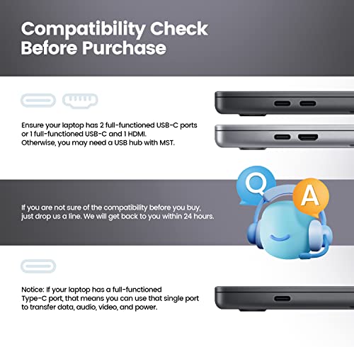 Teamgee Portable Monitor For Laptop, 12” Full Hd Ips Display, Dual Triple Monitor Screen Extender, Hdmi/Usb-A/Type-C Plug And Play For Windows, Chrome & Mac, Work With 13”-16” Laptops #TOP5