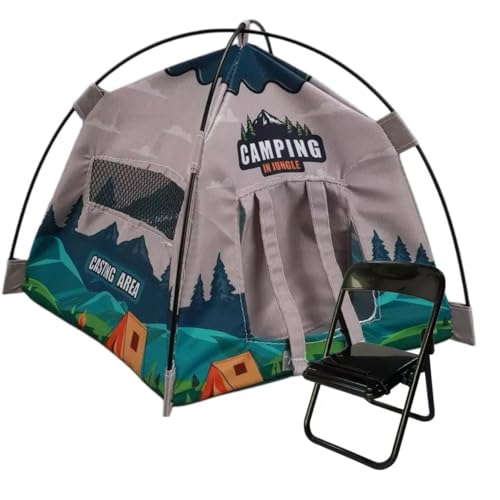 Minnko Mini Tent,Model Tent Decoration with Chair...