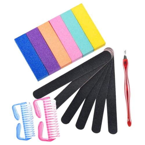 ARTSEWPLY Limas y Bloques Pulidores Uñas Cuadradas de Doble Cara Alta Elasticidad Herramientas Profesionales para Manicura y Arte de Uñas para Uso Casa y Salón