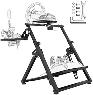 Hottoby Racing Wheel Stand Adjustable for Logitech G25 G27 G29 G920 Driving Simulator for PC,PS4,Xbox Racing Wheel Shifter and Pedals Stand