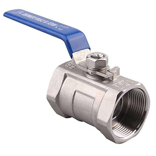 DERNORD Stainless Steel Ball Valve 1PC Type 1.5 Inch NPT Standard Port for Water, Oil, and Gas (Pack of 2) by DERNORD - Image 5