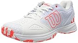 [page_title]-WILSON Damen Kaos Devo Women Tennisschuhe, Weiß/Hellblau/Rot, 38 1/3 EU