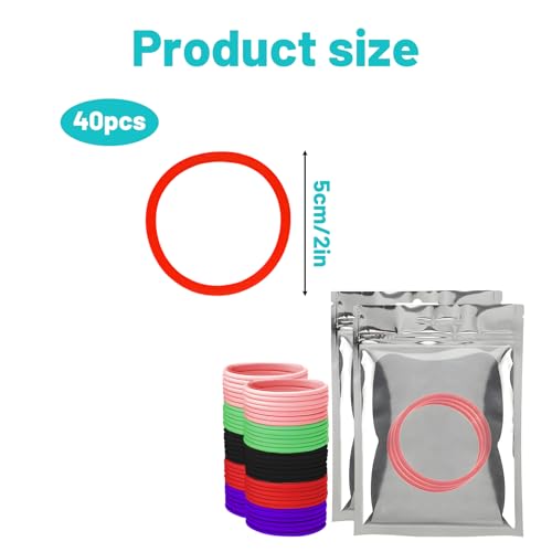 Läuse Haargummi, 40 Stück Anti Läuse Haargummi Set mit 2 Läusekämmen, Vorbeugung und Behandlung von Kopfläusen, Sicher und Wirksam für Kinder und Erwachsene, Bunte Farben für Täglichen Gebrauch