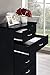 HODEDAH 7 Drawer Wood Dresser for Bedroom, 31.5 inch Wide Chest of Drawers, with 2 Locks on the Top Drawers, Storage Organization Unit for Clothing, Black