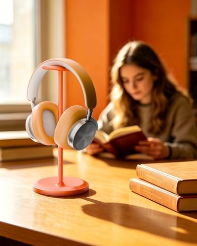 Tiiletzote Headphone Stand, Desktop Headset Holder, Orange - 2