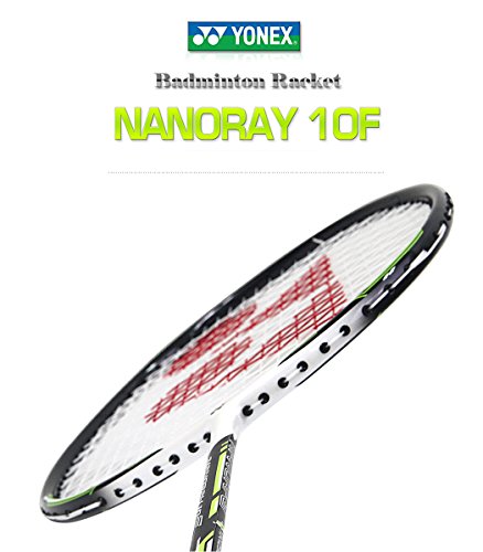 YONEX NANORAY 10F New Badminton Racket 2017 Racquet Lime 4U/G5 Pre-Strung with a Half-Length Cover (NR10F-LIME)