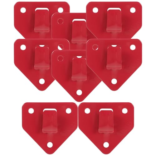 Genérico Soporte de Pared para Extintor de Metal Spray Rojo Gancho Triangular Resistente 8 Piezas Montaje Pared para Seguridad y Fácil Acceso Emergencias