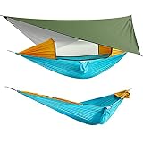 G4Free Large Camping Hammock with Mosquito Net and Rain Fly- 2 Person Portable Hammock with Bug Net