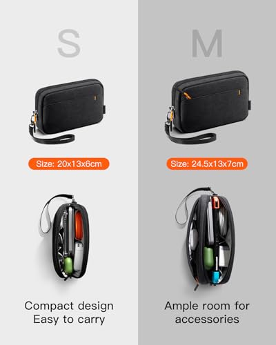 Inateck Kabeltasche Elektronik Organizer, Spritzwasserfester Reise Zubehör Tasche, Kompatibel mit Maus, USB Stick