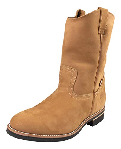 Men's Work Boots Nubuck Leather Color Cinnamon Round Toe