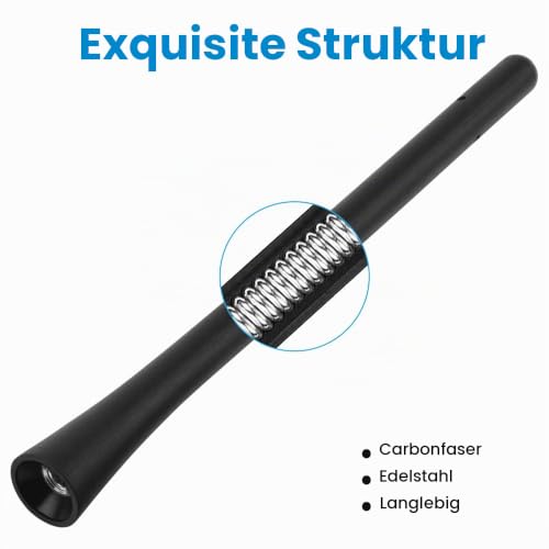 URAQT Antenna Auto, 2 pcs Autoantenne Kurzstabantenne Universell von 6,5cm & 18.5cm mit 6 Verbindungsschrauben Mini Autoradio Antenne von… – Ansicht 3