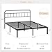 Kujielan 12 inches Queen Size Bed Frame with Minimalist headboard,Metal Platform Base with Strong Metal Slats,Mattress Foundation for Under Bed Storage,Easy Assembly,Black